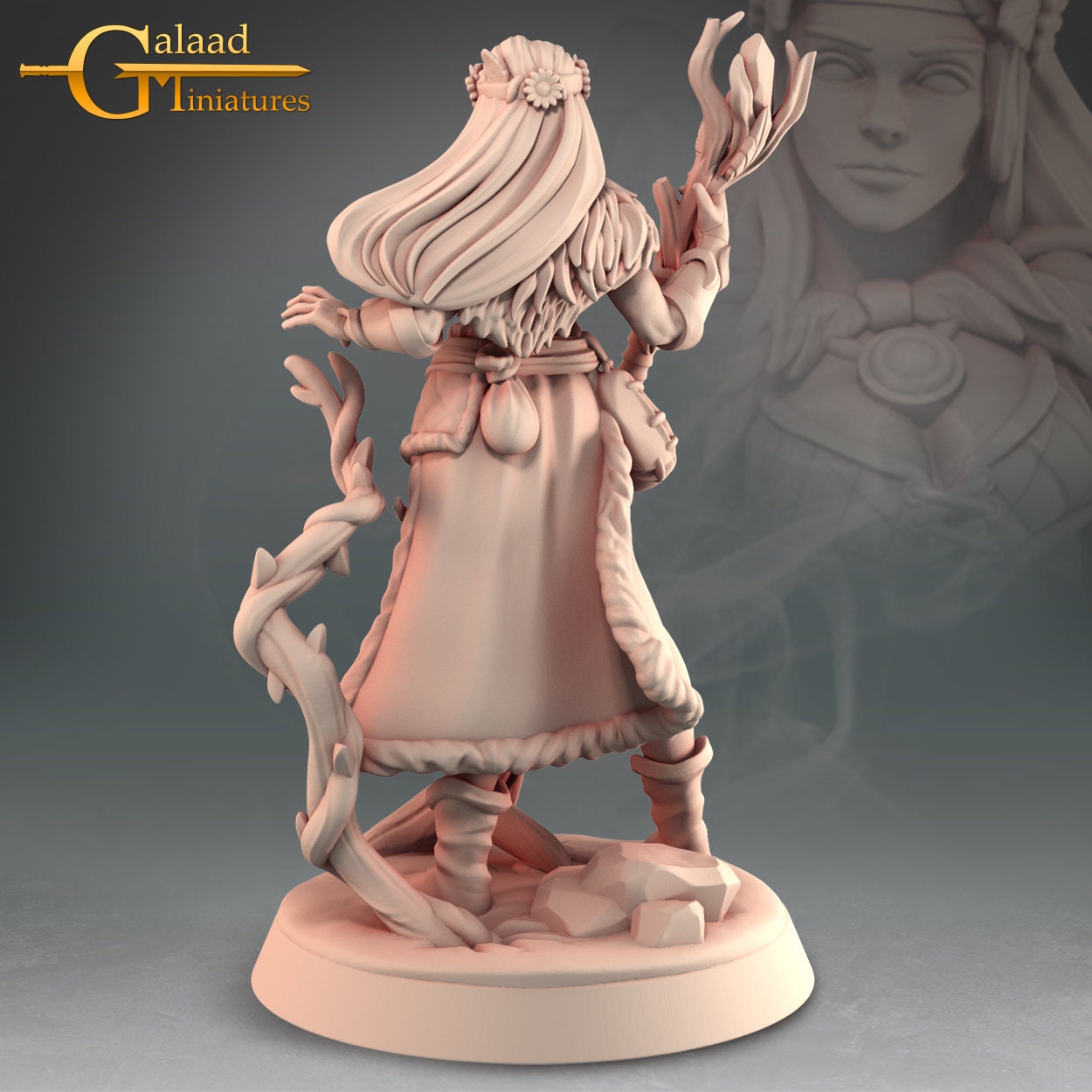Druid, Hero | Fantasy Miniature | DnD Miniature | Dungeons and Dragons | Tabletop | Pathfinder | Role Playing