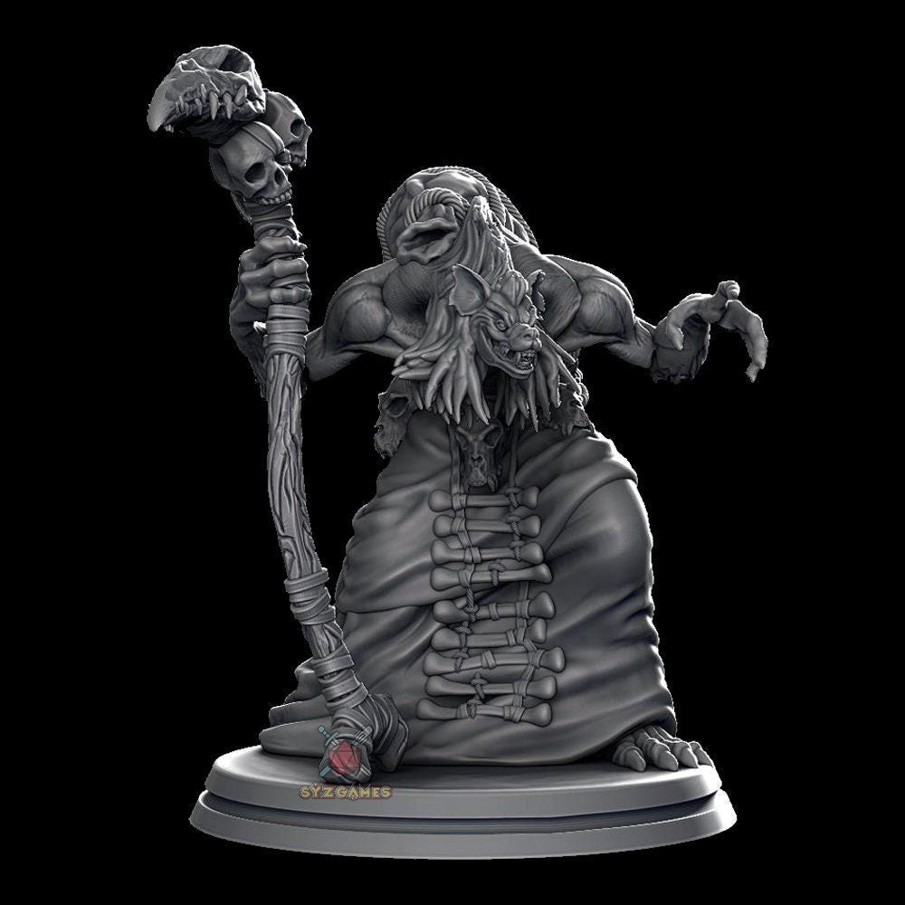 Gnoll, Mangeheart  |  Fantasy Miniature | Dungeons and Dragons | DND | Tabletop Game | RPG | Amini3D