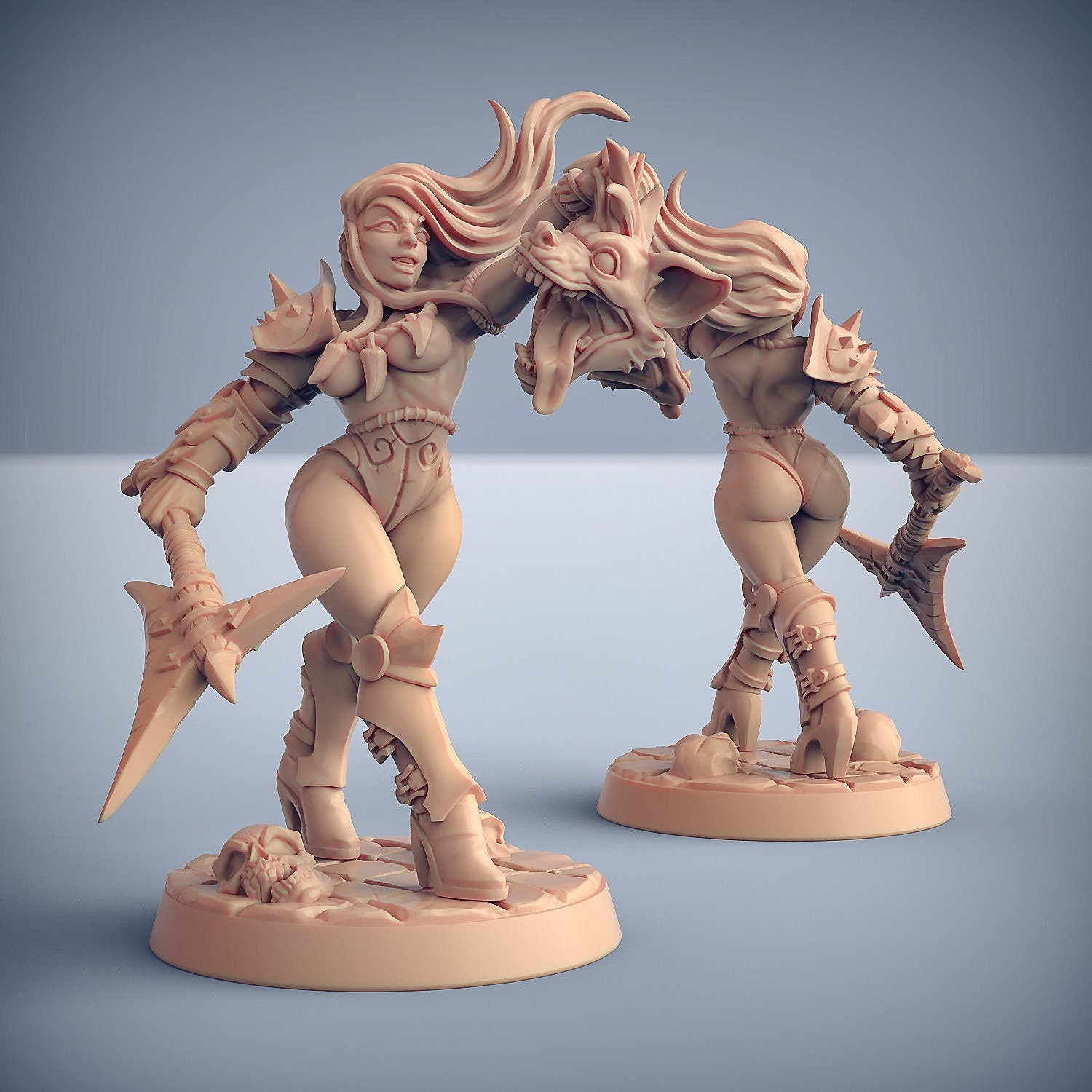 Perris Gnollslayer | 32mm or75mm Fantasy Miniature | DnD Miniatures | RPG | Tabletop Game | Artisan Guild