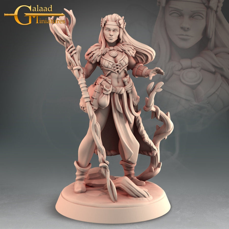 Druid, Hero | Fantasy Miniature | DnD Miniature | Dungeons and Dragons | Tabletop | Pathfinder | Role Playing