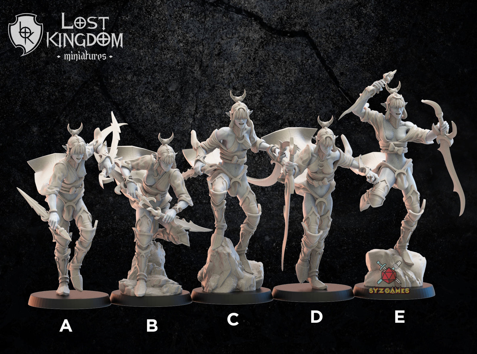 Onna Bugeisha Regiment | Fantasy Miniature | Dungeons and Dragons | DND | Tabletop Game | RPG | Lost Kingdom Miniature