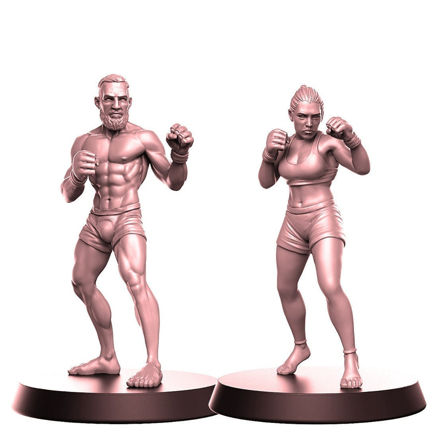 Mac and Rondi, Fighters | Resin Miniature | DnD Miniatures | Dungeons & Dragons | Pathfinder | RPG | Tabletop | RN Estudio