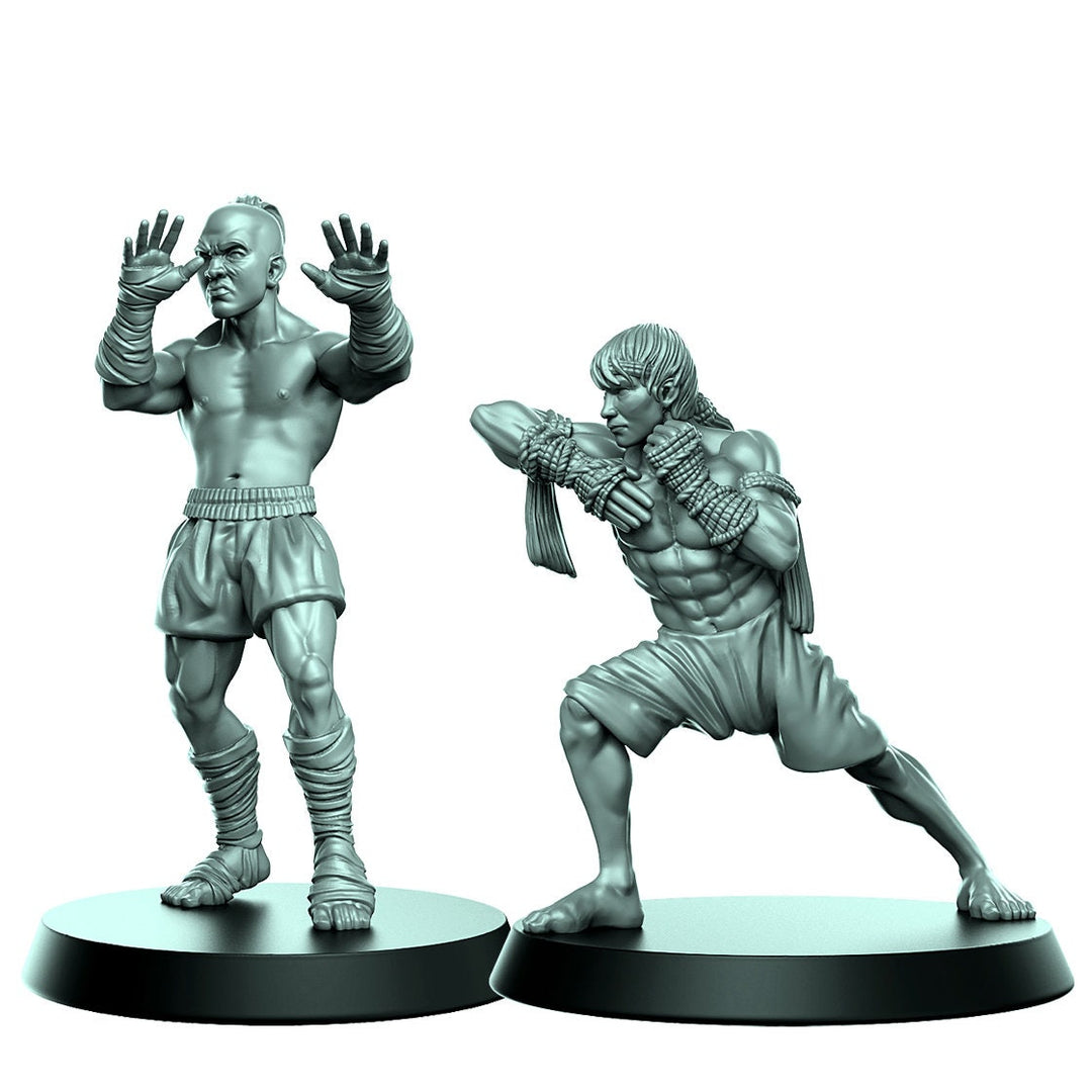 Tungu and Toni, Fighters | Resin Miniature | DnD Miniatures | Dungeons & Dragons | Pathfinder | RPG | Tabletop | RN Estudio