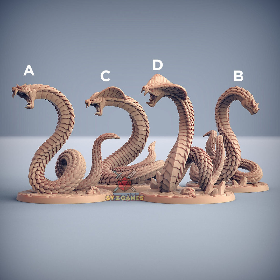 Giant Snakes | AMAZONS | 32mm or 28mm Fantasy Miniature | D&D | Artisan Guild