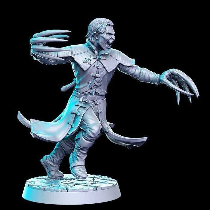 Vladreth, Vampire  Form  |  32mm or 28mm Fantasy Miniature | D&D | Tabletop Games | RN Estudio