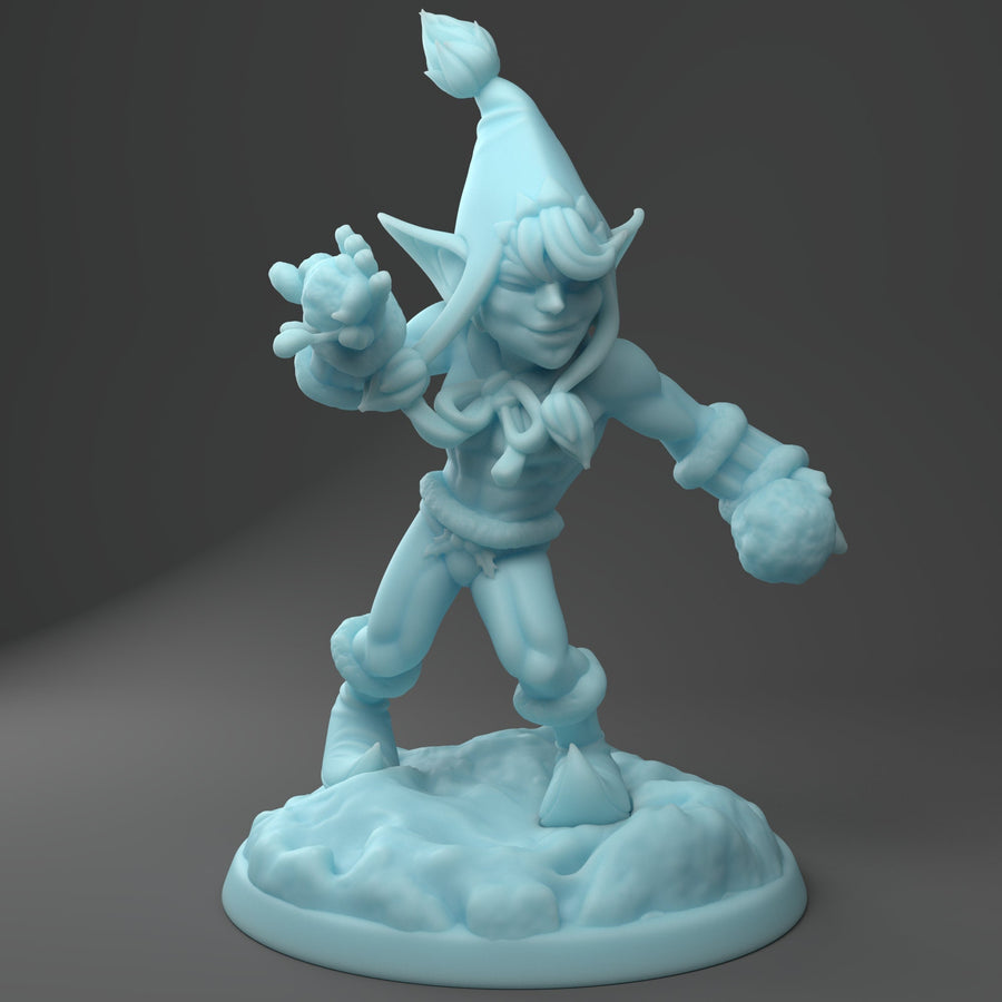 Alk the snowball fighter | Pinup | Fantasy Miniature | D&D | Tabletop | Twin Goddess