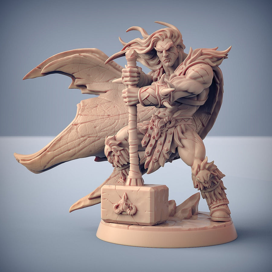 Krommir Stronghammer, Battlemaster Hero | Fantasy Resin Miniature | DnD Miniatures | RPG | Tabletop Game | Artisan Guild