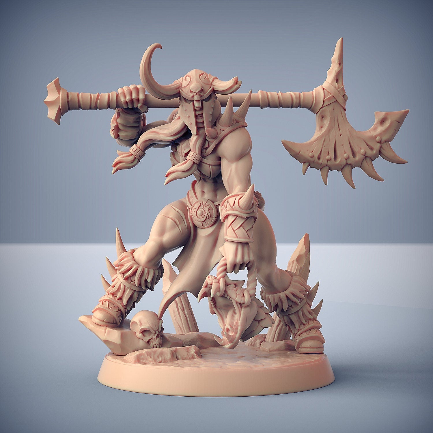 Brunilde Snakeslayer, Berserker Heroine | Fantasy Resin Miniature | DnD Miniatures | RPG | Tabletop Game | Artisan Guild