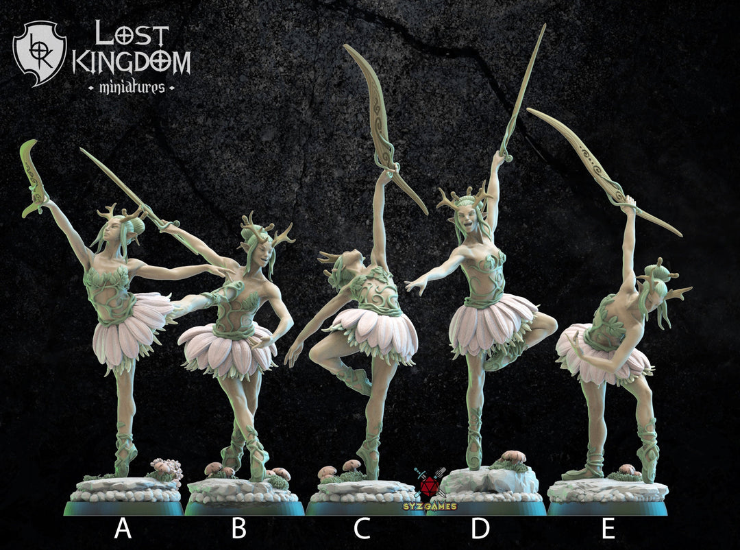 Female Dancers | Fantasy Miniature | Dungeons and Dragons | DND | Tabletop Game | RPG | Lost Kingdom Miniature
