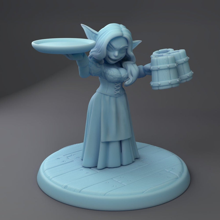 Goblin Waitress | Fantasy Miniature | D&D | Tabletop | Twin Goddess