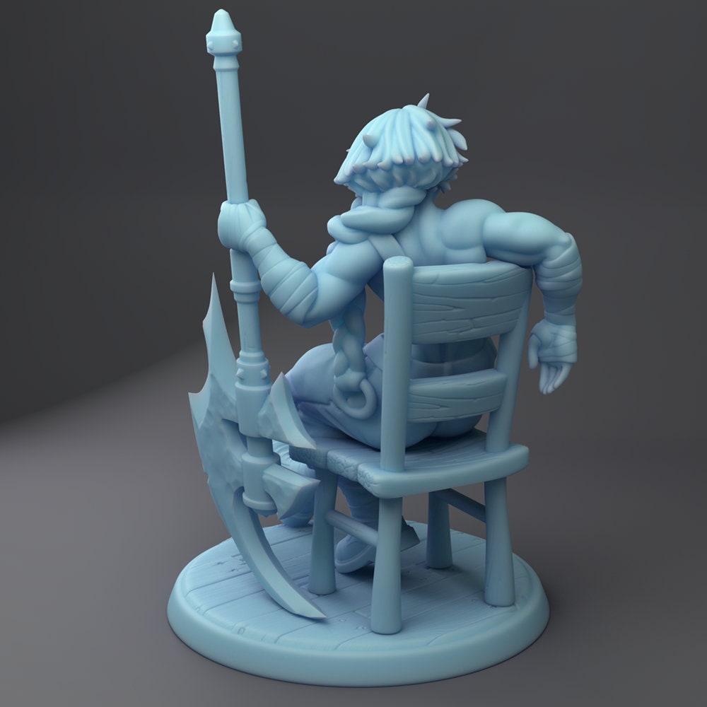 Merc Woman Pinup | Fantasy Miniature | D&D | Twin Goddess