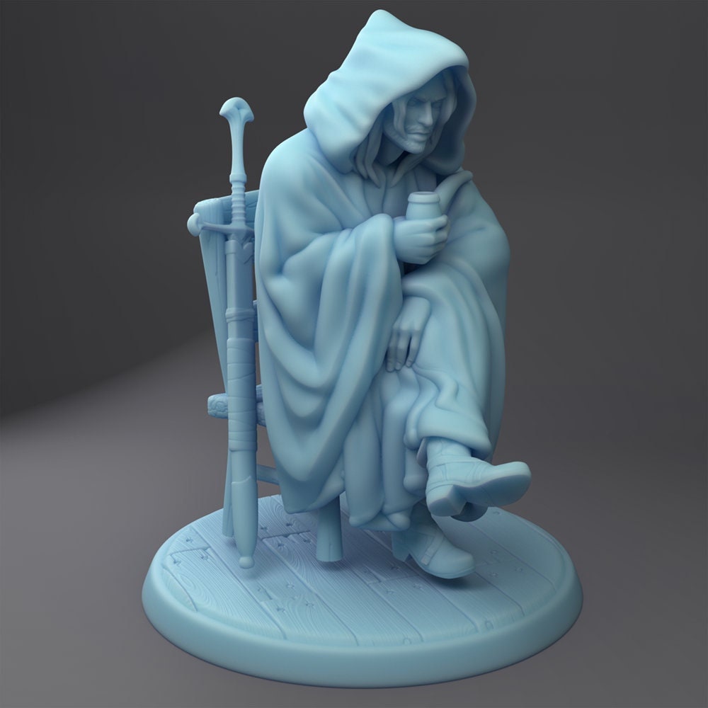 Mysterious Stranger |  Fantasy Miniature | D&D | Twin Goddess
