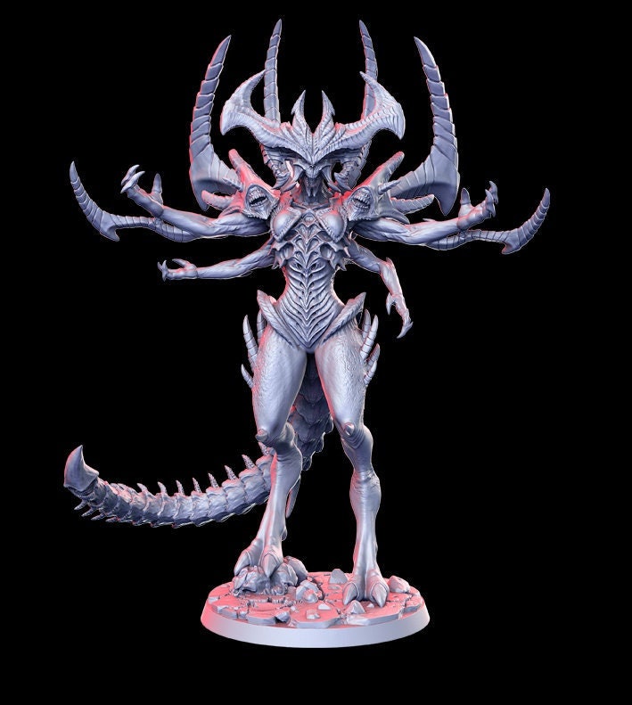 Shadhakairis, Demon Queen | Fantasy Miniature | D&D | Tabletop Games | RN Estudio