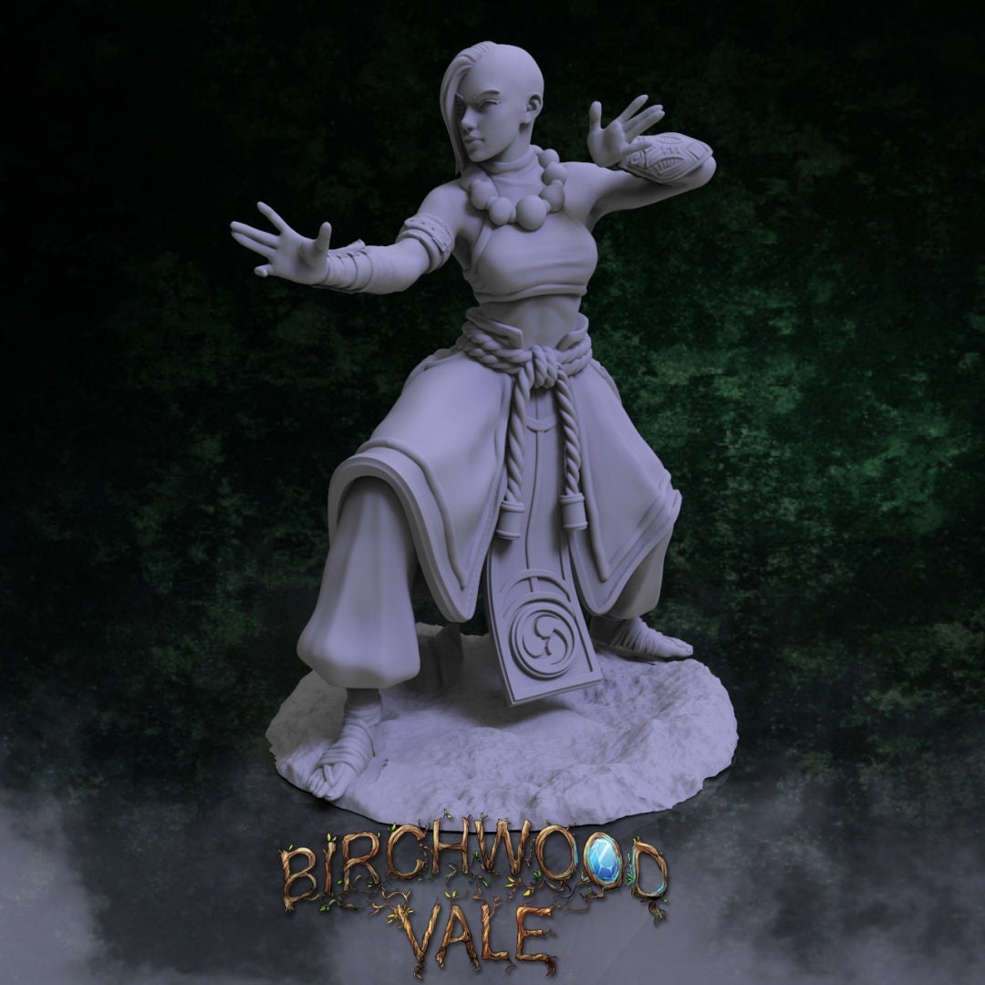 Chomdem, Monk | Fantasy Resin Miniature | D&D | Legion | Tabletop Game | RMPrintableTerrain