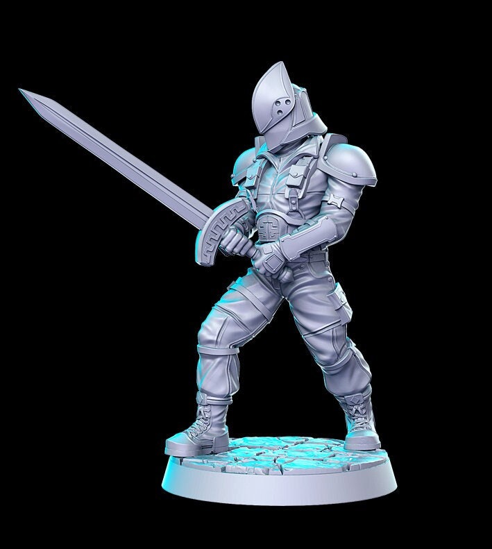 Knight of the order | Classic JRPG | 32mm or 28mm Fantasy Miniature | D&D | Tabletop Games | RN Estudio