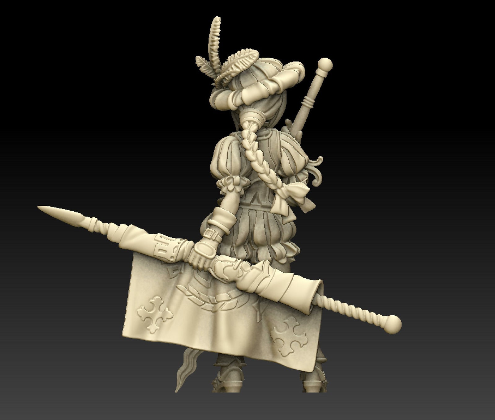 Sword Master | Fantasy Miniature | DnD Miniature | Dungeons and Dragons | Tabletop | Pathfinder | Role Playing