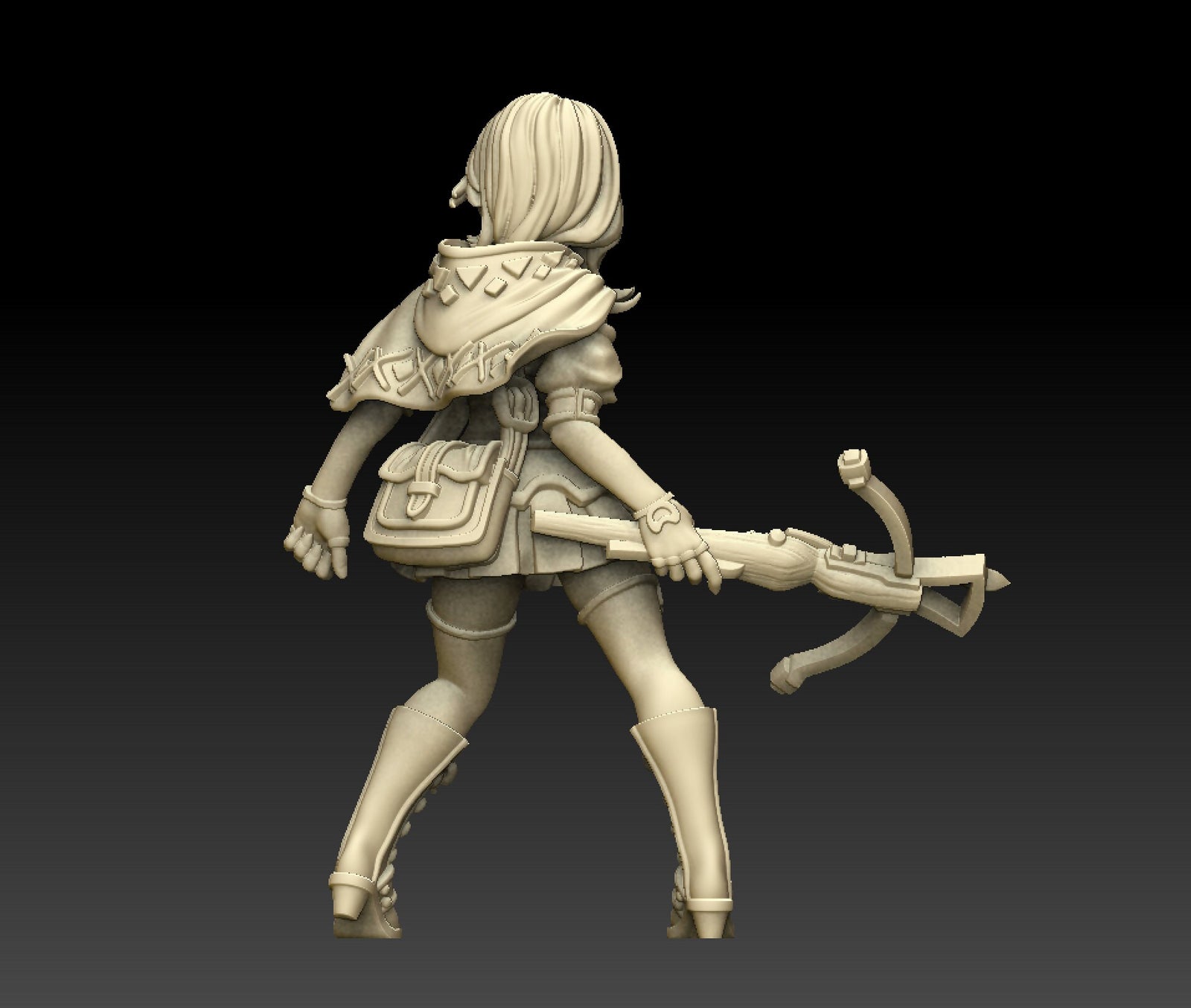 Huntress Pinup | Fantasy Miniature | DnD Miniature | Dungeons and Dragons | Tabletop | Pathfinder | Role Playing