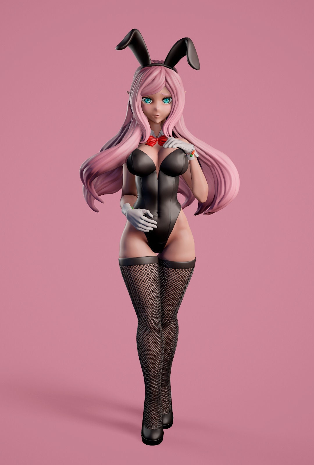 Bunny Girl Pinup | 32mm, 54mm, 75mm Fantasy Miniature | D&D | Tabletop Games | RN Estudio