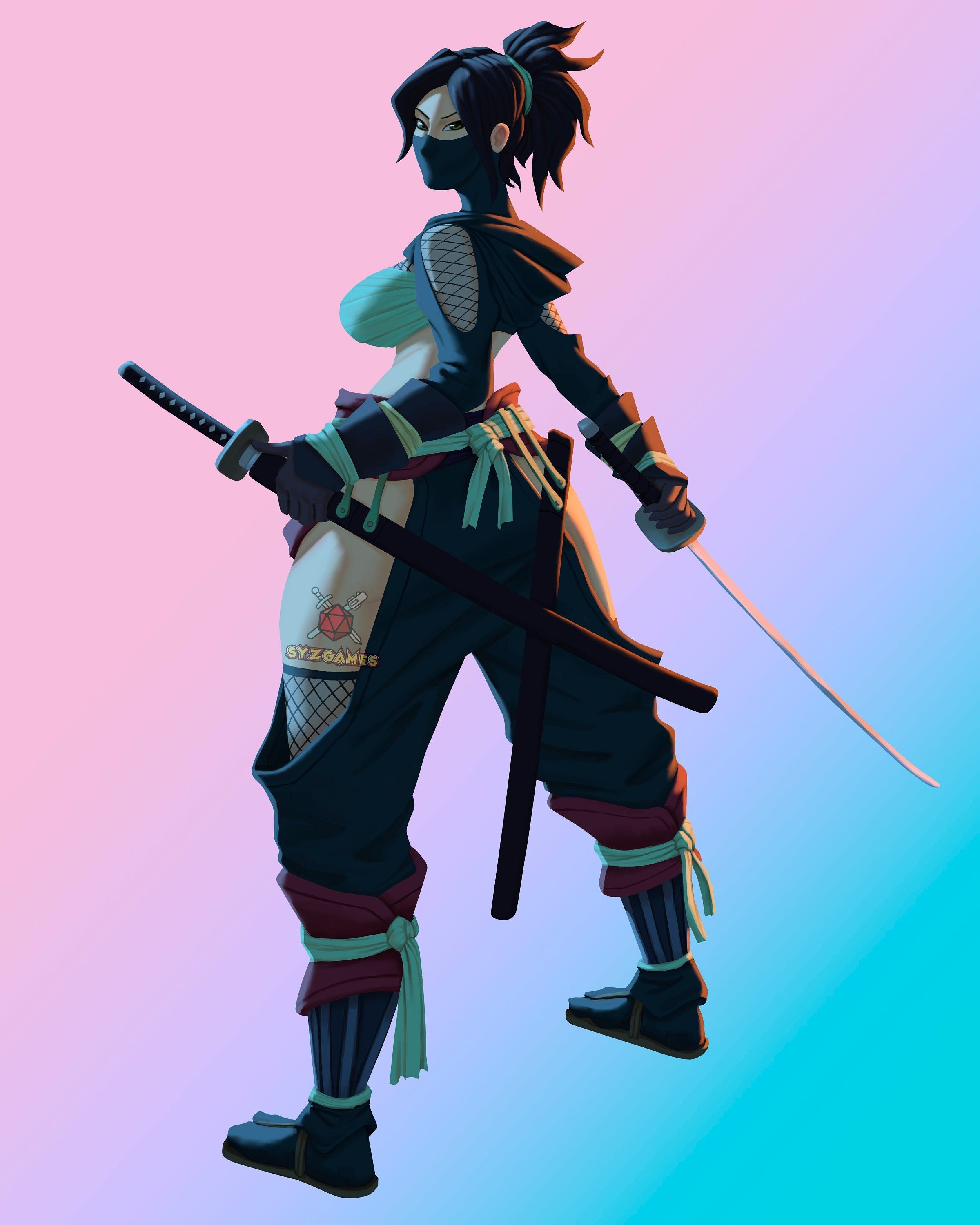 Female Ninja Pinup – SYZGames