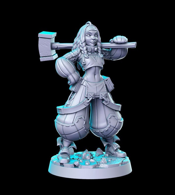 Phoebe, Monster-hunting Engineer | Fantasy Miniature | D&D | Tabletop Games | RN Estudio