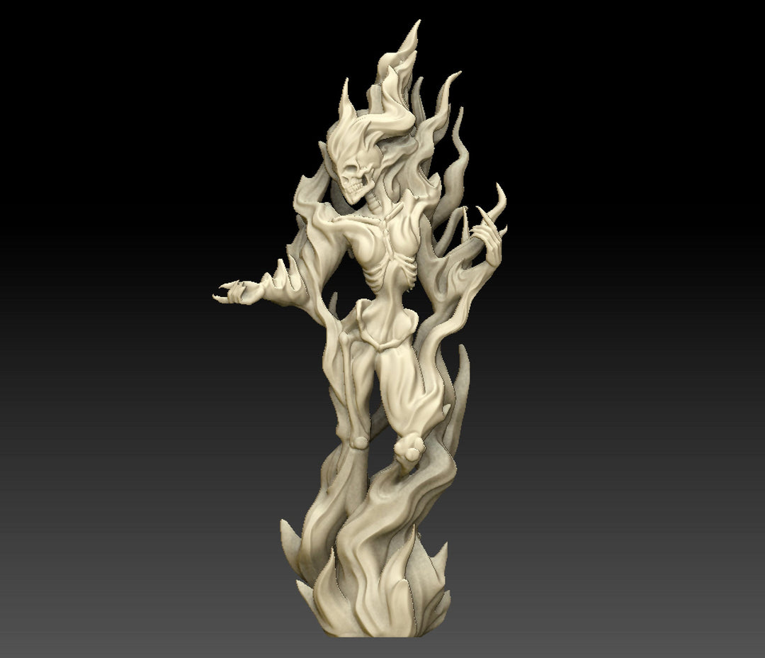 Lady of Fire | Fantasy Resin Miniature | D&D | RPG | Tabletop Game | Printed Obsession