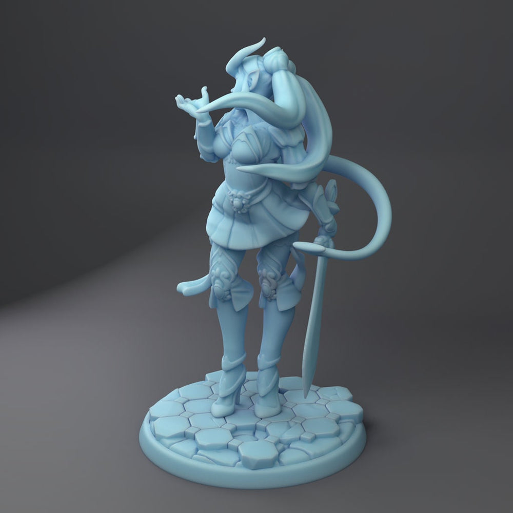 Sailor Glyth - Tiefling Magical Girl | Fantasy Miniature | D&D | Tabletop | Twin Goddess