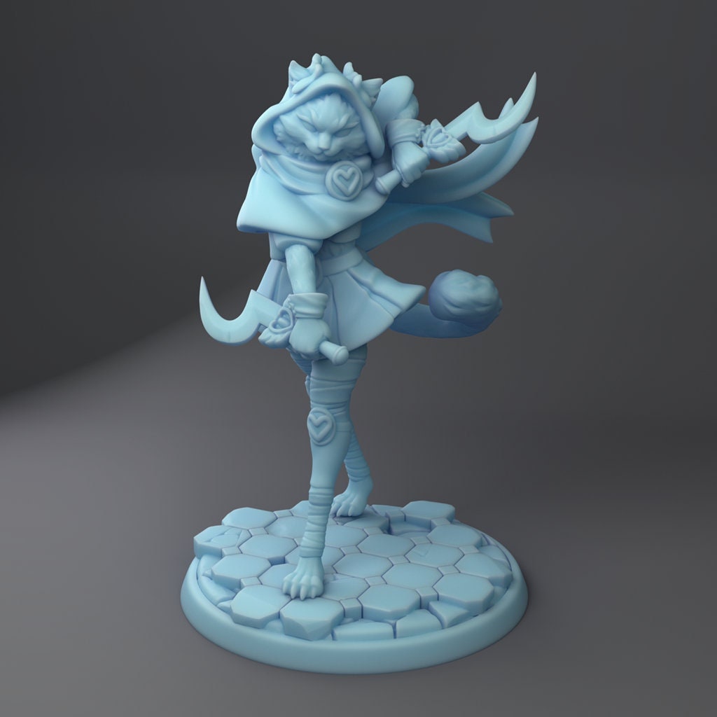 Sailor Karpri - Tabaxi Magical Girl | Fantasy Miniature | D&D | Tabletop | Twin Goddess