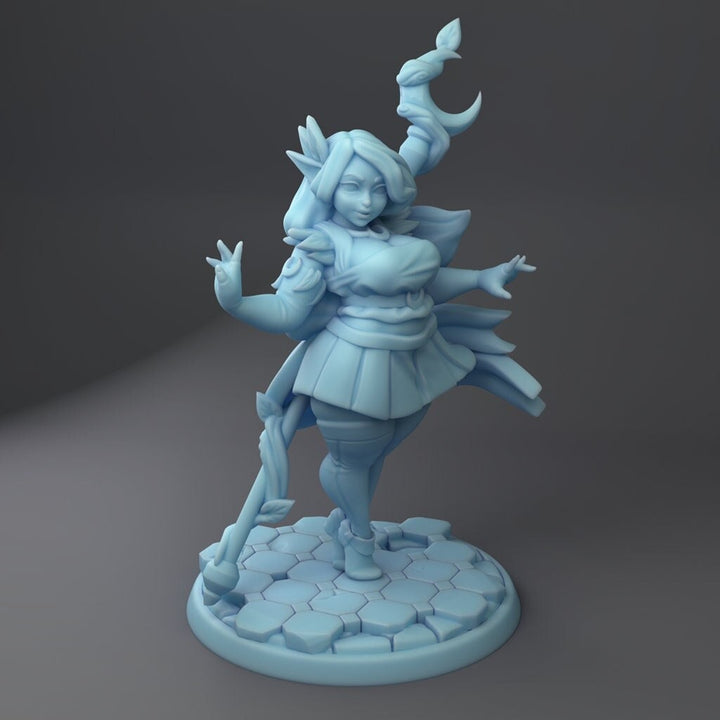 Sailor Selune - Wood Elf Magical Girl | Fantasy Miniature | D&D | Tabletop | Twin Goddess