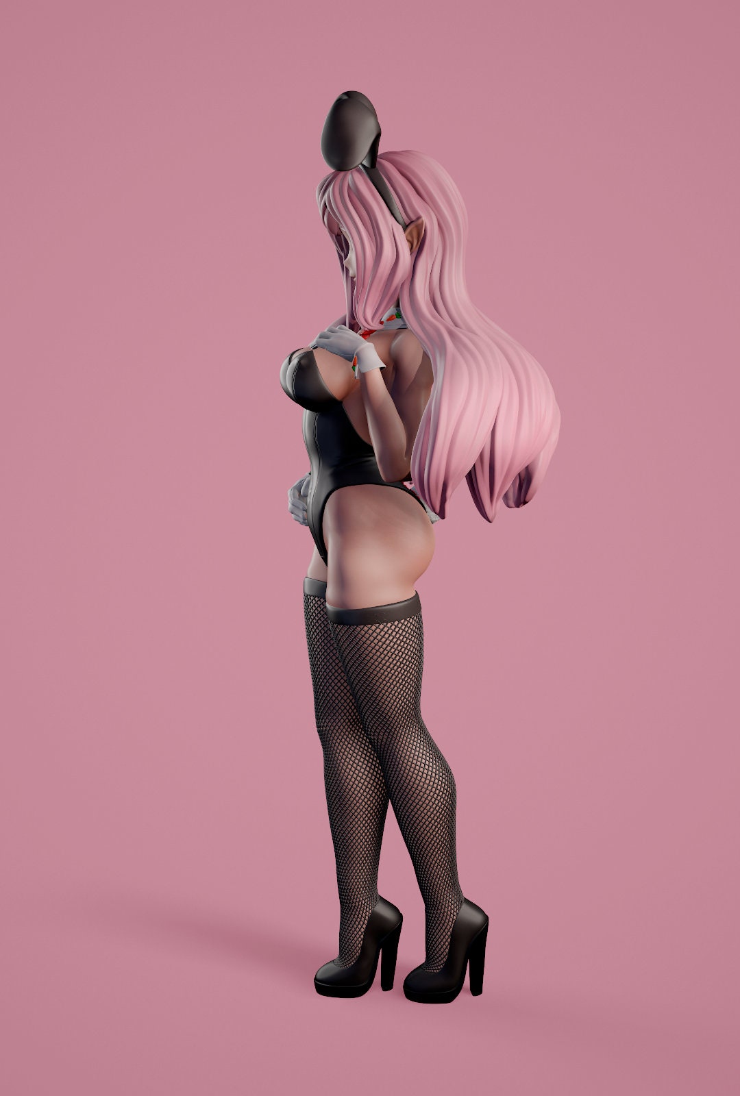 Bunny Girl Pinup | 32mm, 54mm, 75mm Fantasy Miniature | D&D | Tabletop Games | RN Estudio