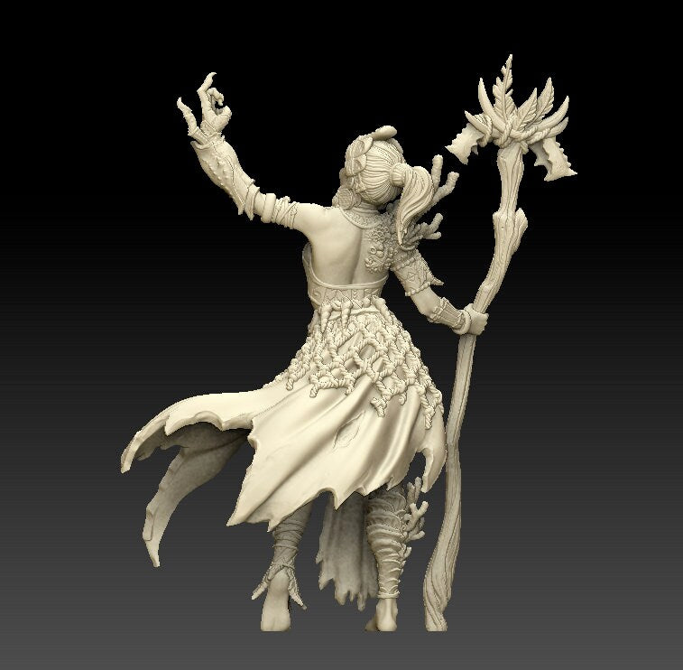 Aria Maiden of the Coral  | Fantasy Miniature | D&D | RPG