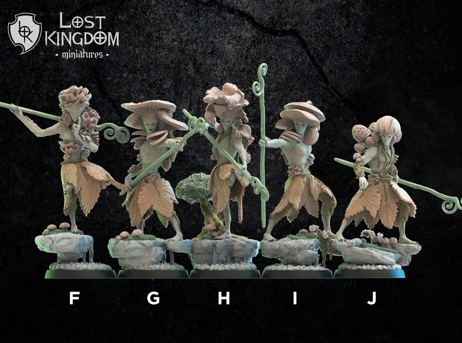 Shaolin Kodamas F-J | Fantasy Miniature | Dungeons and Dragons | DND | Tabletop Game | RPG | Lost Kingdom Miniature