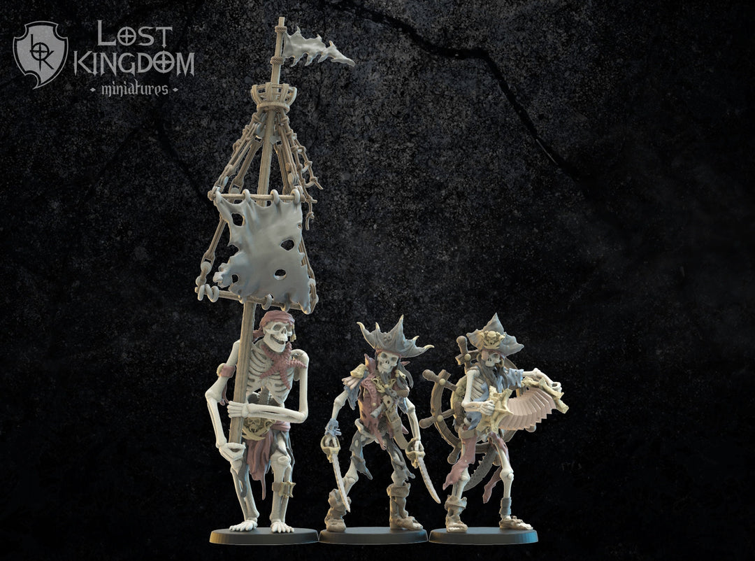 Skeleton Buccaneers CG | Fantasy Miniature | Dungeons and Dragons | DND | Tabletop Game | RPG | Lost Kingdom Miniature