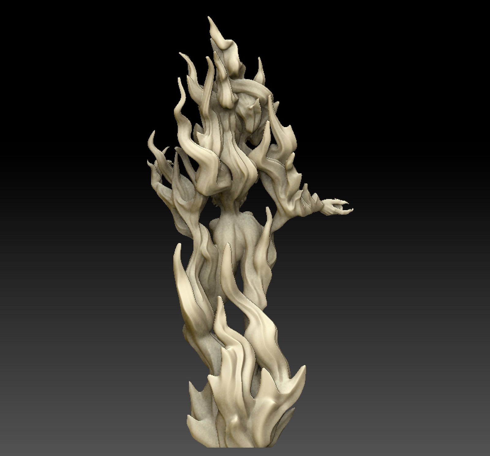 Lady of Fire | Fantasy Resin Miniature | D&D | RPG | Tabletop Game | Printed Obsession