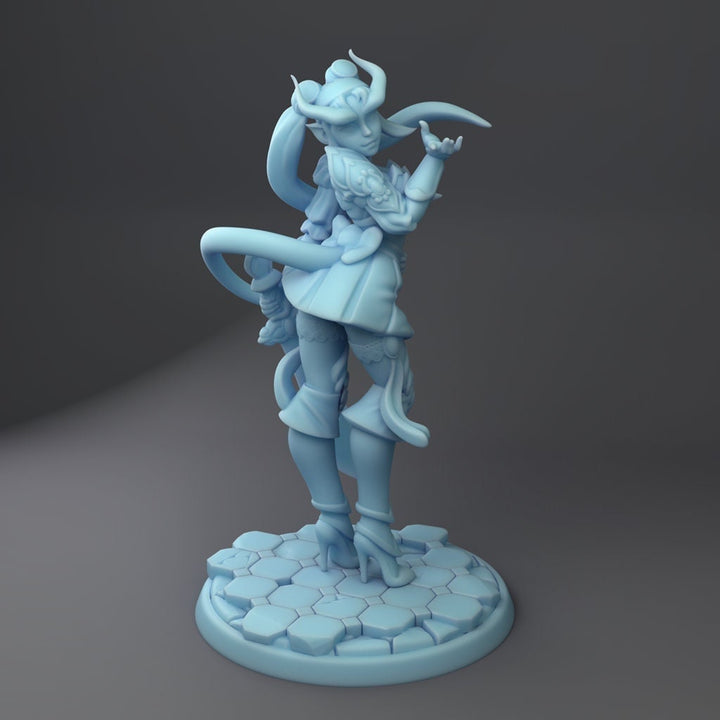Sailor Glyth - Tiefling Magical Girl | Fantasy Miniature | D&D | Tabletop | Twin Goddess