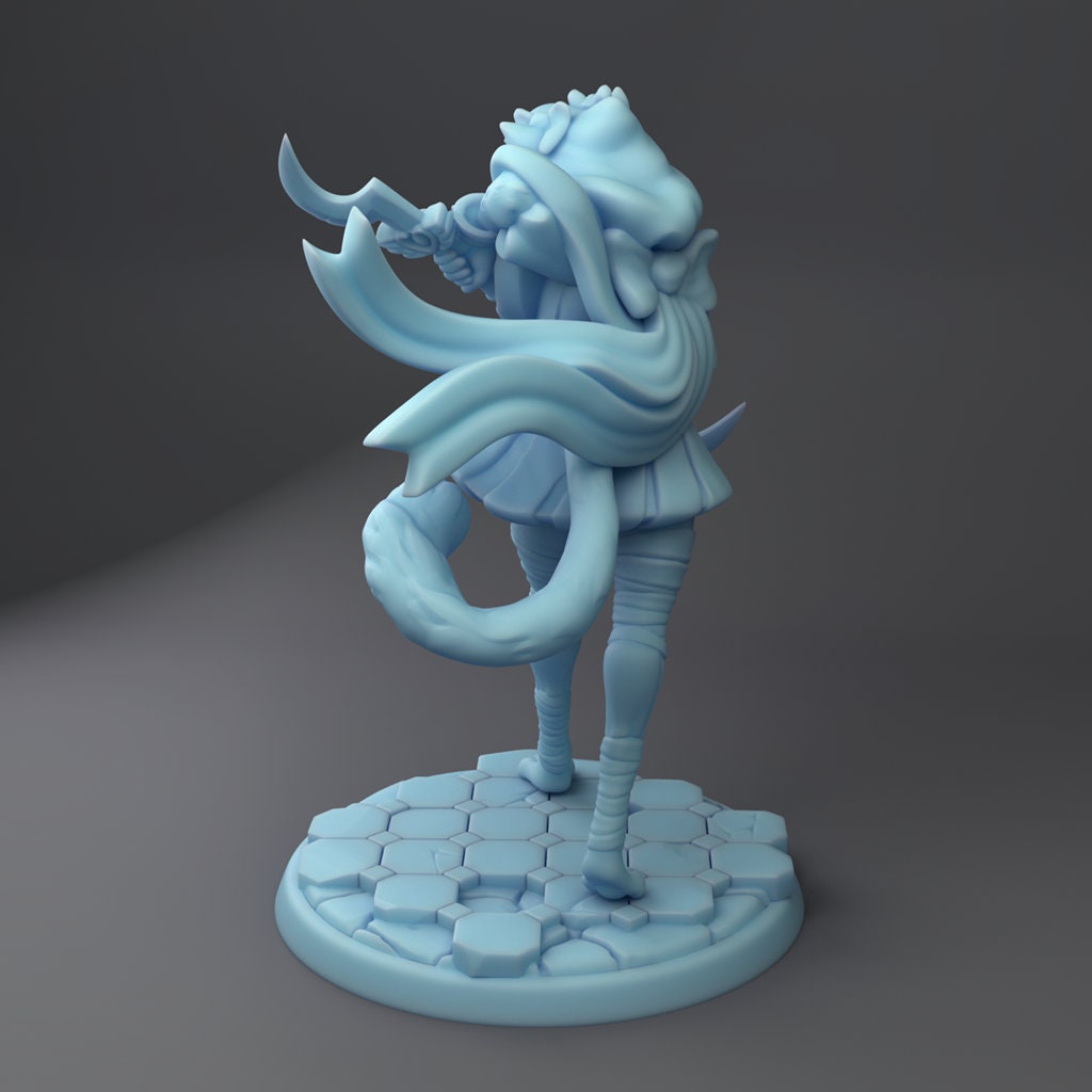 Sailor Karpri - Tabaxi Magical Girl | Fantasy Miniature | D&D | Tabletop | Twin Goddess