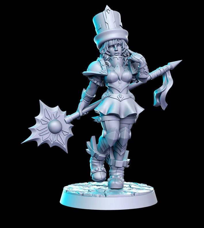 Balitha, Guard Priest | 32mm or 28mm Fantasy Miniature | Dungeons & Dragons | Pathfinder | RPG | Tabletop | RN Estudio