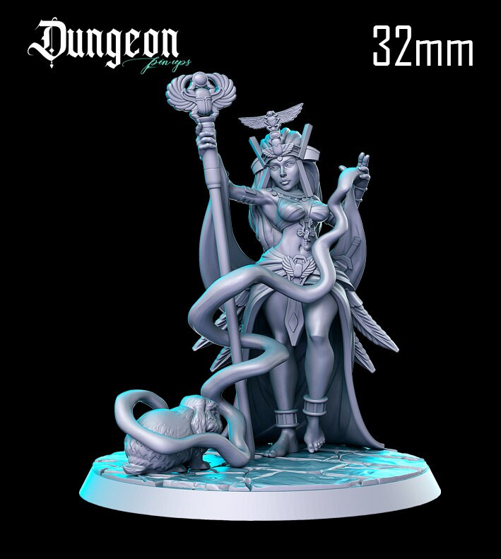 Oracle Pinup | 32mm or 75mm Fantasy Miniature | D&D | Tabletop Games | RN Estudio