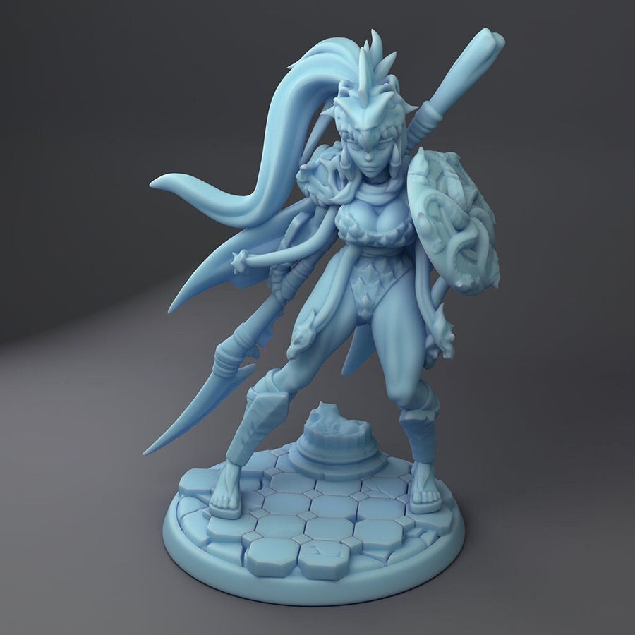 Hydra Hunter | 32mm and 75mm Fantasy Miniature | Dungeons and Dragons | DnD Miniature | Twin Goddess