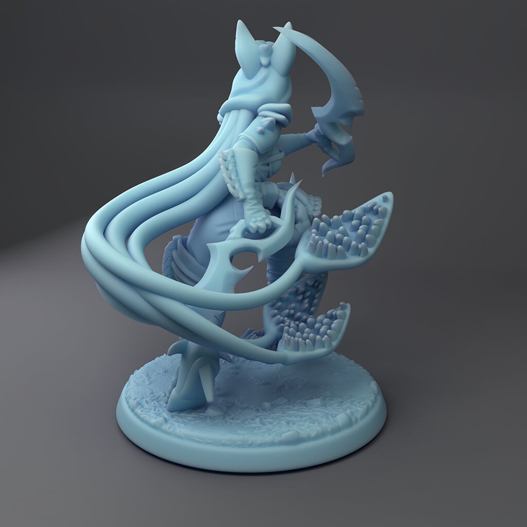 Displacer Beast Hunter | Fantasy Miniature | Dungeons and Dragons | DnD Miniature | Twin Goddess