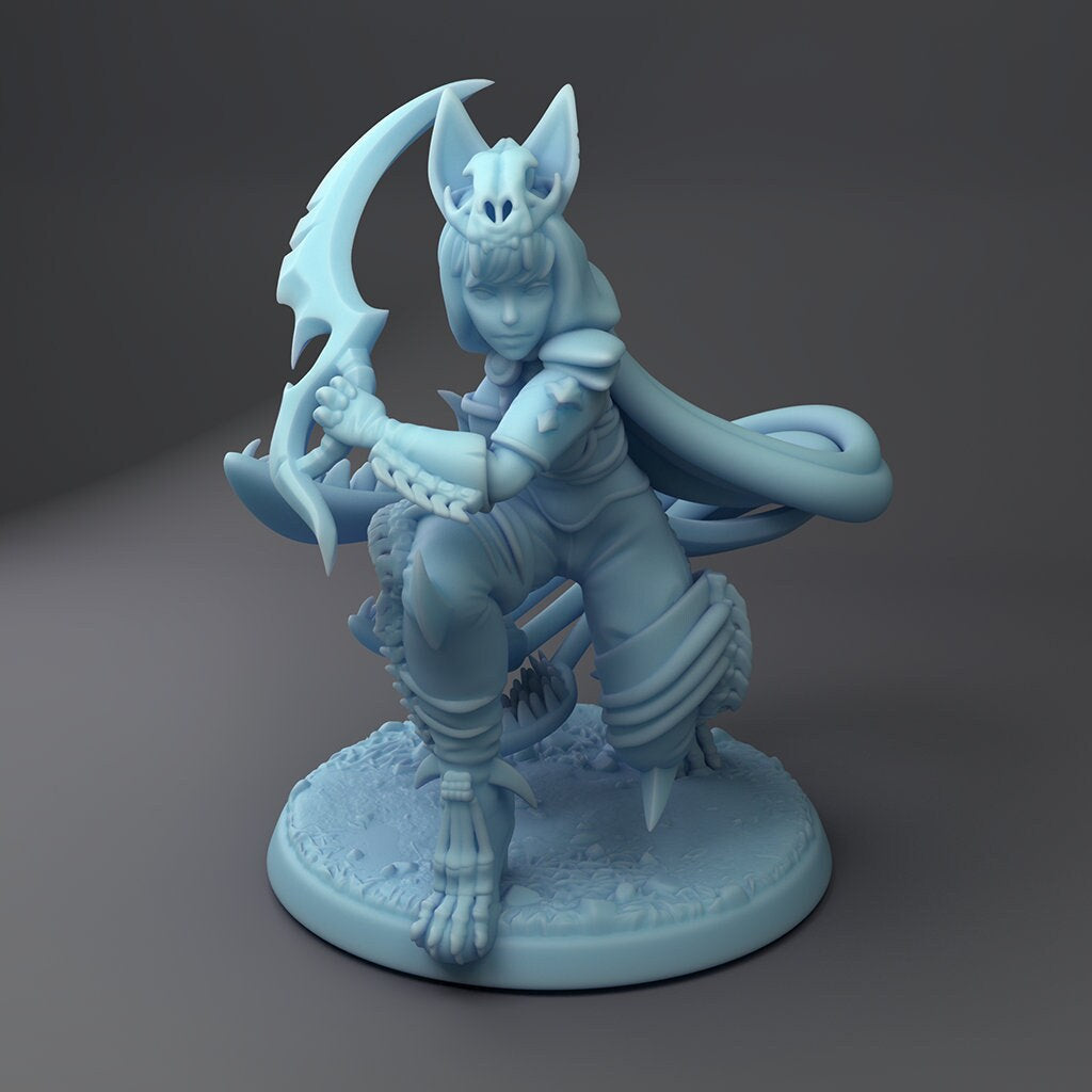 Displacer Beast Hunter | Fantasy Miniature | Dungeons and Dragons | DnD Miniature | Twin Goddess