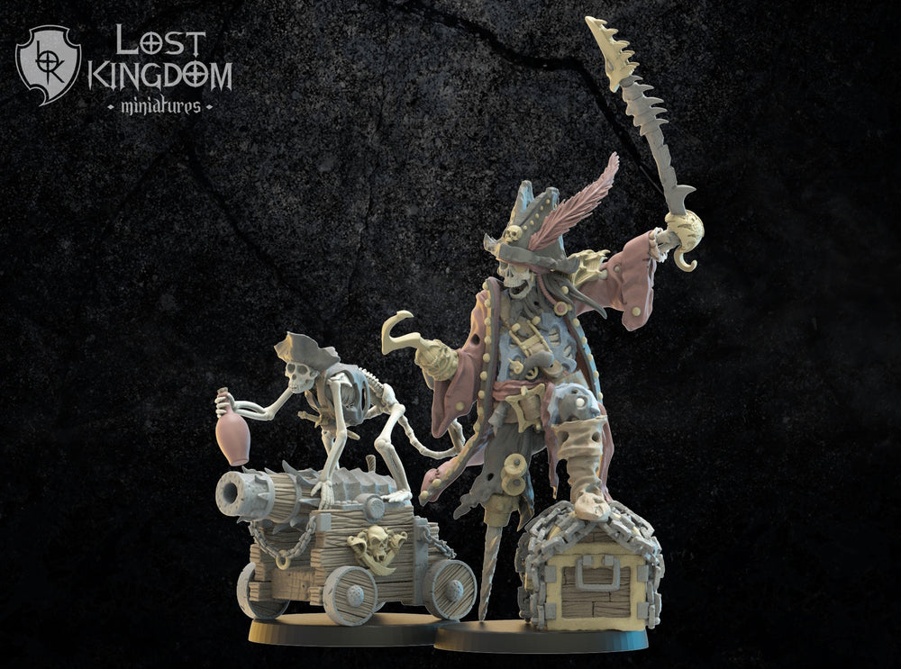 Captain "Saw Leg" & Mr. Boom | Fantasy Miniature | Dungeons and Dragons | DND | Tabletop Game | RPG | Lost Kingdom Miniature