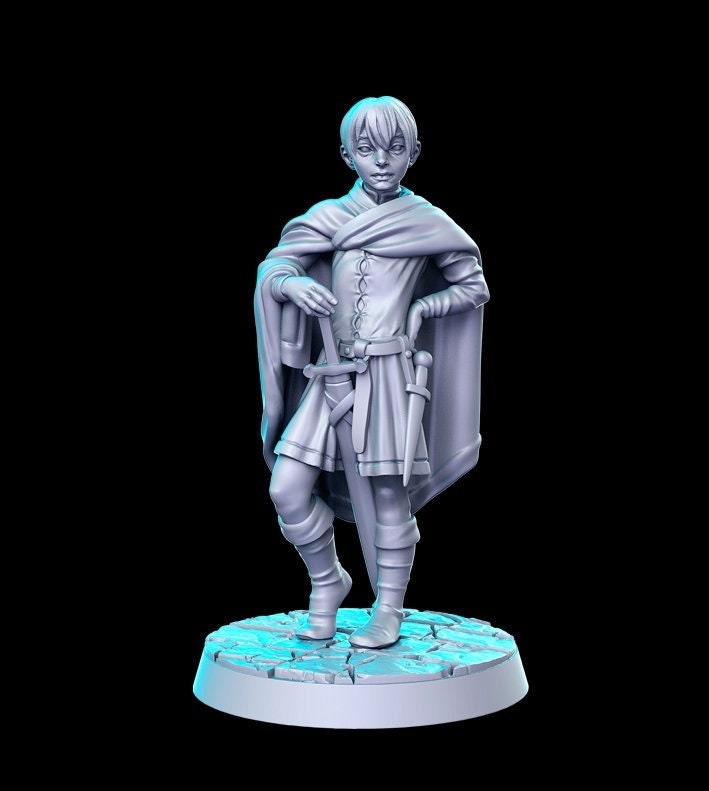 Brinnth, Adolescent Thief | Fantasy Miniature | DnD Miniature | RPG | Tabletop Game | Pathfinder | RN Estudio
