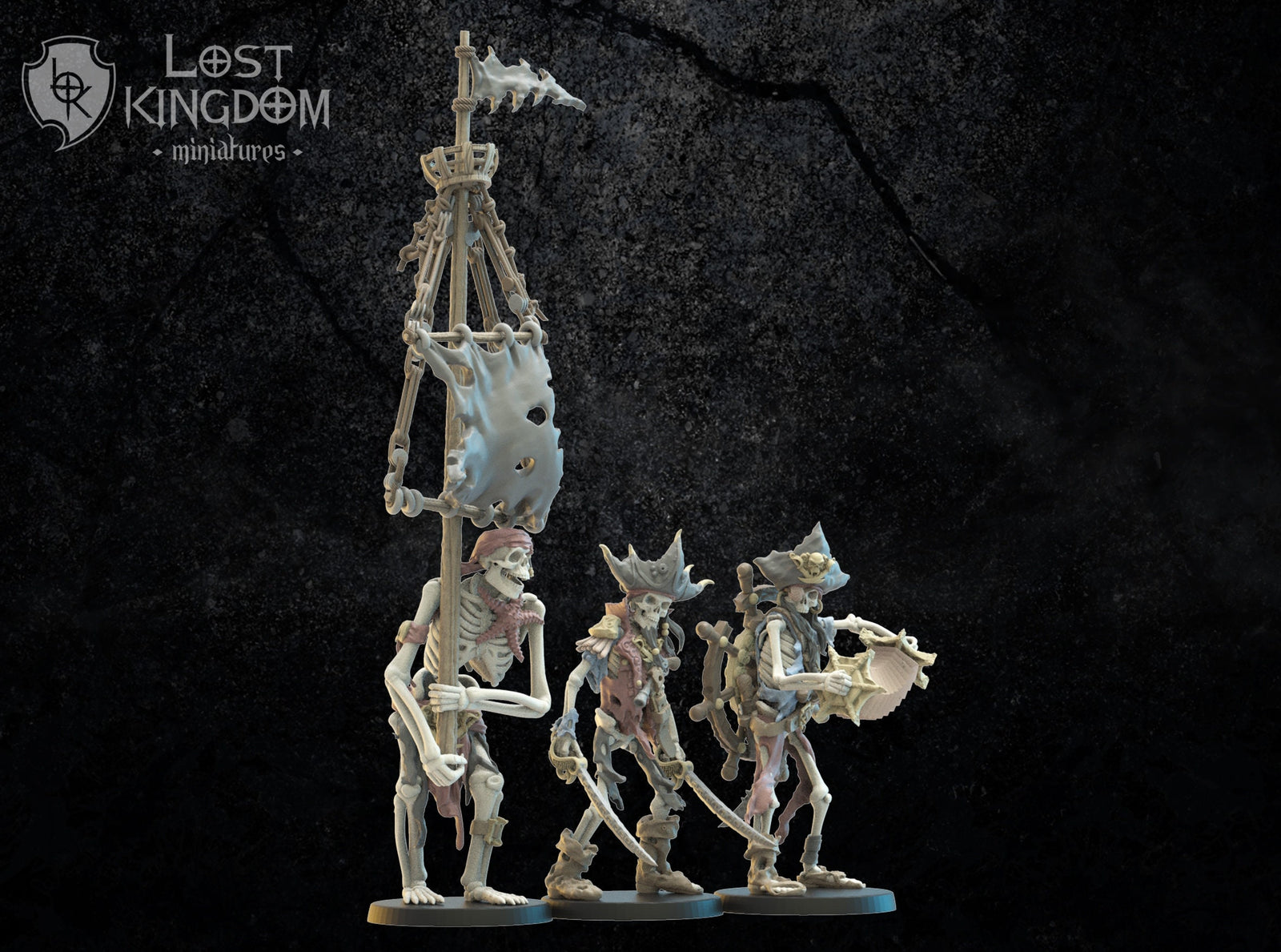 Skeleton Buccaneers CG | Fantasy Miniature | Dungeons and Dragons | DND | Tabletop Game | RPG | Lost Kingdom Miniature