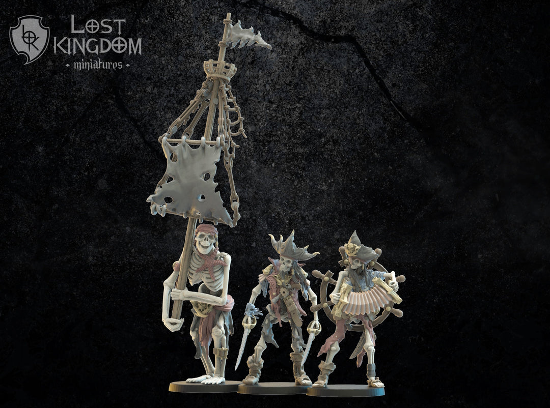 Skeleton Buccaneers CG | Fantasy Miniature | Dungeons and Dragons | DND | Tabletop Game | RPG | Lost Kingdom Miniature