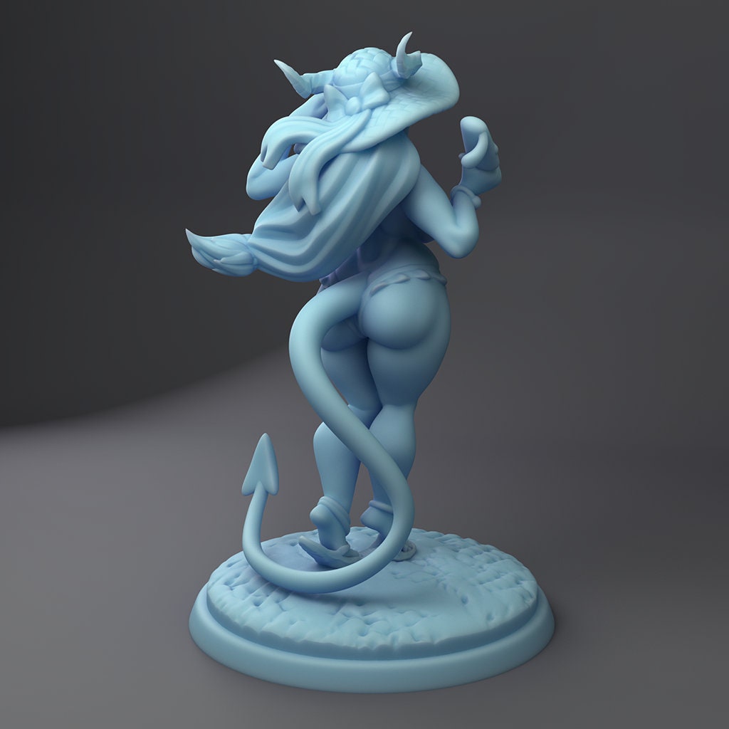 Stacy's Mom at the Beach | Fantasy Miniature | DnD Miniature | Tabletop | Twin Goddess