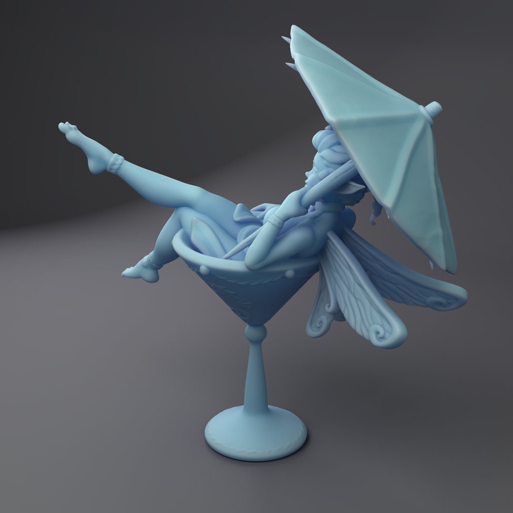Tini Martini the Cocktail Fairy | Fantasy Miniature | DnD Miniature | Tabletop | Twin Goddess