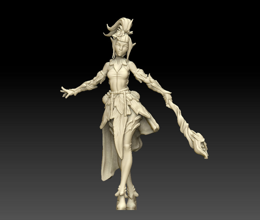 Eladrin - Spring | Fantasy Resin Miniature | DnD Miniature | RPG | Tabletop Game | Printed Obsession