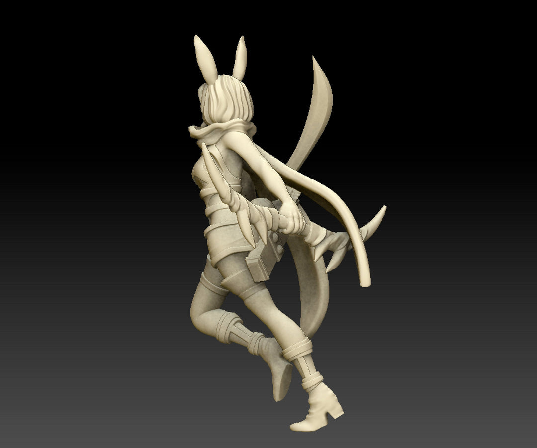 Rabbit Folk Archer | Pinup | 32mm or 54mm Fantasy Miniature | DnD Miniature | Dungeons and Dragons | Tabletop | Pathfinder | Role Playing