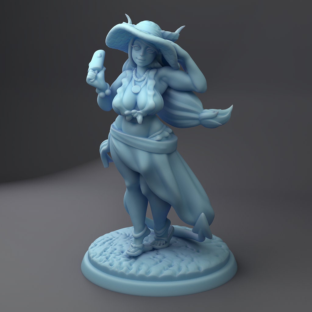 Stacy's Mom at the Beach | Fantasy Miniature | DnD Miniature | Tabletop | Twin Goddess