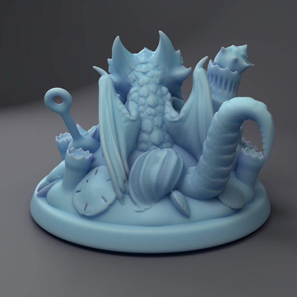 Shell  Dragon | Resin Fantasy Miniature | DnD Miniature | Tabletop Games | Twin Goddess
